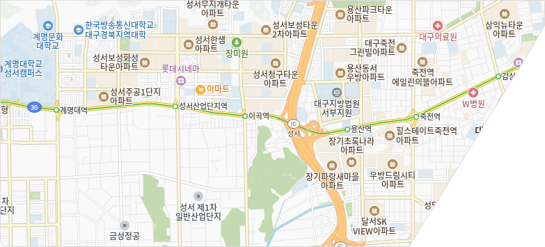 대구광역시 달서구 - 신당동, 죽전동 지도